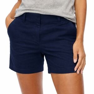 NWT J. Crew 5” Classic Chino Short Navy Blue Size 6 Preppy Casual
